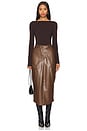 view 5 of 6 Sienna Asymmetrical Pocket Skirt in Espresso