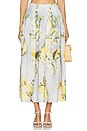view 1 of 6 JUPE MIDI AMABELLE PINTUCK in Anisa Sky Lemon