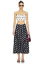 view 5 of 6 JUPE YASMIN in Black / Ivory Polka Dot