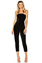 view 1 of 3 Velvet Strapless Jumpsuit in Black