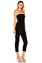 view 2 of 3 Velvet Strapless Jumpsuit in Black