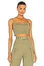 view 1 of 4 Ana Crop Bustier in Sage