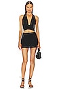 view 4 of 4 Shina Plunge Halter Neck Top in Black