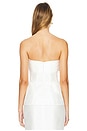 view 3 of 4 Coraline Strapless Fan Pleat Top in Ivory