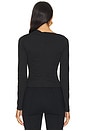 view 3 of 5 Ilara Asymmetrical Long Sleeve Top in Black