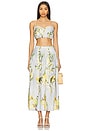 view 4 of 4 Crina Bra Top in Anisa Sky Lemon
