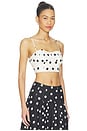 view 2 of 4 Yulia Top in Ivory / Black Polka Dot