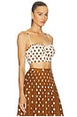 view 2 of 4 Crina Top in Ivory & Spice Polka Dot
