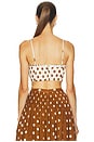 view 3 of 4 Crina Top in Ivory & Spice Polka Dot