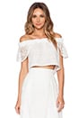 view 1 of 4 Diamond Lace Off Shoulder Top in White
