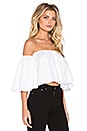 view 2 of 3 Off Shoulder Elastic Top in White