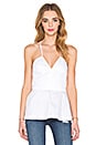 view 1 of 3 Cotton Double Peplum Cami in White