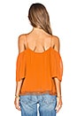 view 3 of 4 Georgette Shoulderless Top in Rust