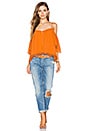 view 4 of 4 Georgette Shoulderless Top in Rust