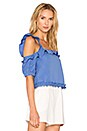 view 2 of 4 Square Ruffle Top in Cornflower