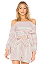 view 1 of 4 Rainbow Stripe Off Shoulder Wrap Top in Multi