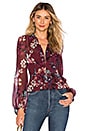 view 1 of 4 Burgundy Floral Corset Blouse in Burgundy