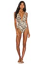 view 1 of 3 Plunge One Piece in Zebra