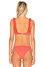 view 3 of 4 TOP BIKINI in Hot Coral
