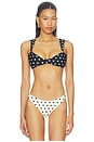 view 1 of 4 TOP BALCONNET BRIDGET in Black & Ivory Polka Dot