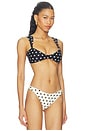 view 2 of 4 TOP BALCONNET BRIDGET in Black & Ivory Polka Dot