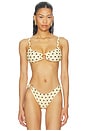 view 1 of 4 Malie Bikini Ring Top in Lemon Polka Dot