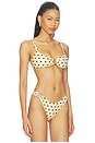 view 2 of 4 Malie Bikini Ring Top in Lemon Polka Dot