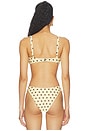 view 3 of 4 Malie Bikini Ring Top in Lemon Polka Dot