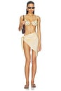 view 4 of 4 Malie Bikini Ring Top in Lemon Polka Dot