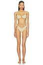 view 4 of 4 Halia Bikini Ring Bottom in Lemon Polka Dot