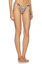 view 2 of 5 Leni Double Strap Bikini Bottom With Beads At Hip in Graphic Zebra