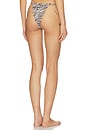 view 3 of 5 Leni Double Strap Bikini Bottom With Beads At Hip in Graphic Zebra