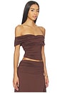 view 2 of 4 Magnolia Top in Chocolate