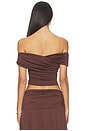 view 3 of 4 Magnolia Top in Chocolate