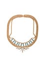 view 1 of 3 Flowery Collar in Gold & Crystal