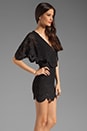 view 3 of 6 Spanish Lace Poncho Dress in Black