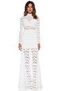 view 1 of 3 Dixie Lace Long Sleeve Gown in White