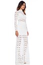view 2 of 3 Dixie Lace Long Sleeve Gown in White