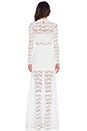 view 3 of 3 Dixie Lace Long Sleeve Gown in White