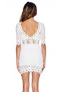 view 3 of 4 Florence Lace V Back Dress in White