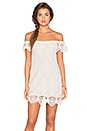 view 1 of 5 Seashell Lace Off Shoulder Dress in Dove