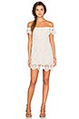 view 4 of 5 Seashell Lace Off Shoulder Dress in Dove