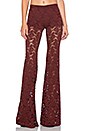view 1 of 3 PANTALONES CAMPANA ENCAJE in Merlot