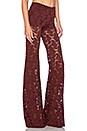 view 2 of 3 PANTALONES CAMPANA ENCAJE in Merlot