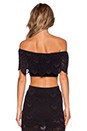 view 3 of 3 Spanish Lace Crop Top in Black