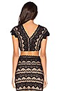 view 3 of 4 Sierra Lace Crop Top in Black & Nude