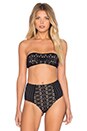 view 1 of 4 Spiral Lace Bandeau Top in Black