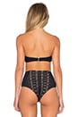 view 3 of 4 Spiral Lace Bandeau Top in Black