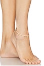 view 3 of 3 Rose Double Anklet in Gold
