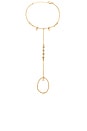 view 2 of 3 Natallia Hand Chain in Gold